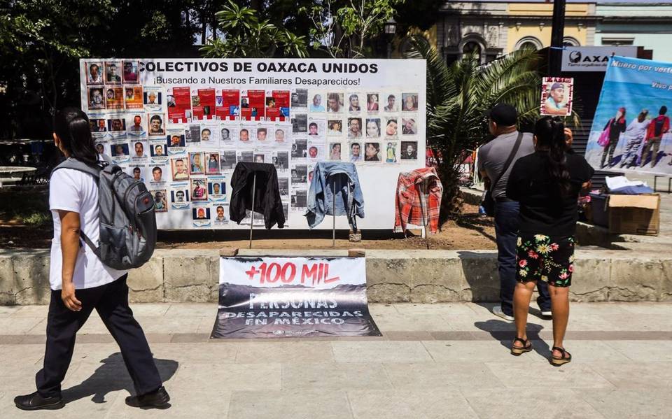 Colectivos protestas en Oaxaca contra terna para la Comisión Estatal de Búsqueda