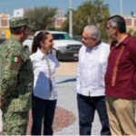 Claudia Sheinbaum Pardo, recorre junto al mandatario Andrés Manuel López Obrador, el nuevo Centro de Aduanas de México, en Nuevo Laredo