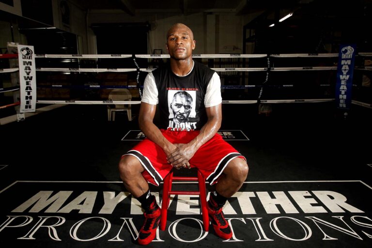 Floyd Mayweather Jr. at his boxing gym in Las Vegas.